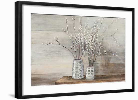 Pussy Willow Still Life with Designs-Julia Purinton-Framed Art Print