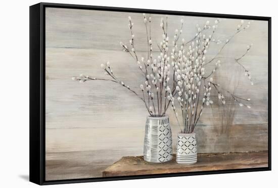 Pussy Willow Still Life with Designs-Julia Purinton-Framed Stretched Canvas