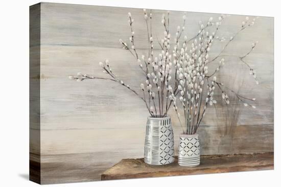 Pussy Willow Still Life with Designs-Julia Purinton-Stretched Canvas