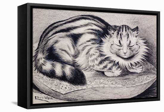 Pussy-Louis Wain-Framed Stretched Canvas