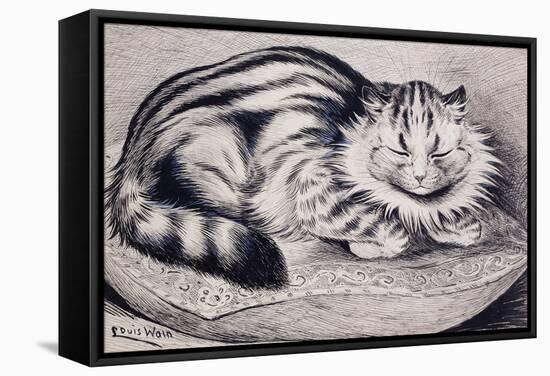 Pussy-Louis Wain-Framed Stretched Canvas