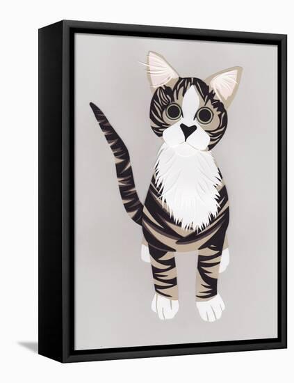 Pussycat, 2016, Paper-Isobel Barber-Framed Stretched Canvas
