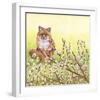 Pussywillows Fox-Wendy Edelson-Framed Giclee Print