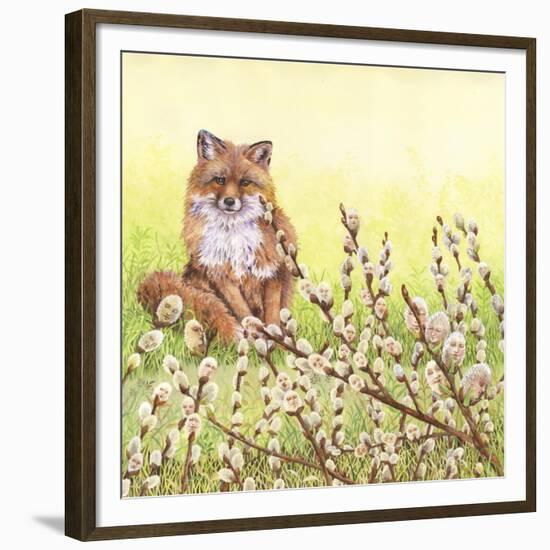 Pussywillows Fox-Wendy Edelson-Framed Giclee Print