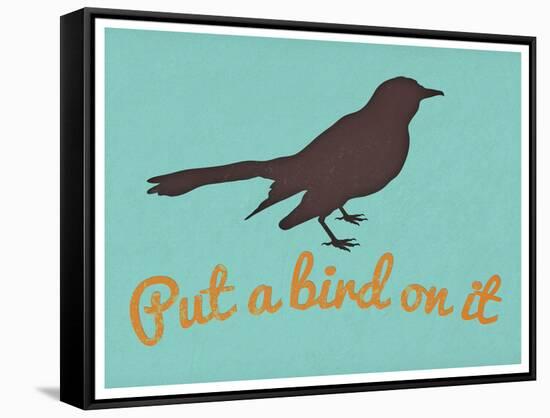 Put A Bird On It Blue-null-Framed Stretched Canvas