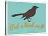 Put A Bird On It Blue-null-Stretched Canvas