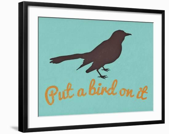 Put A Bird On It Blue-null-Framed Art Print
