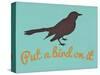 Put A Bird On It Blue-null-Stretched Canvas