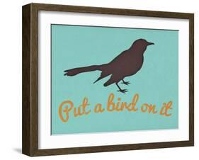 Put A Bird On It Blue-null-Framed Art Print