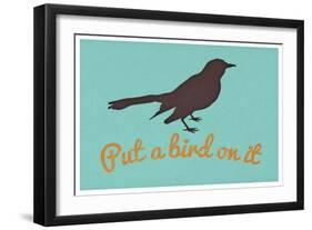 Put A Bird On It Blue-null-Framed Art Print