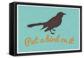Put A Bird On It Blue-null-Framed Stretched Canvas
