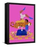 Put a tiger in your heart-Jota de jai-Framed Stretched Canvas