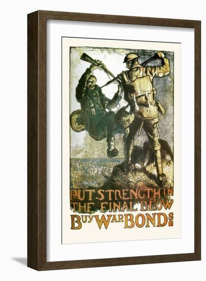 Put Strength in the Final Blow-Frank Brangwyn-Framed Art Print