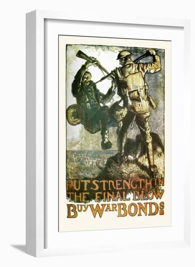 Put Strength in the Final Blow-Frank Brangwyn-Framed Art Print