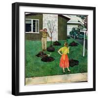 "Put the Tree There?", April 9, 1955-George Hughes-Framed Giclee Print