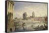 Putney Bridge and Church from near the Old Swan, Fulham-Joseph Murray Ince-Framed Stretched Canvas