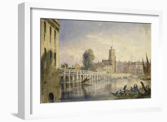 Putney Bridge and Church from near the Old Swan, Fulham-Joseph Murray Ince-Framed Giclee Print