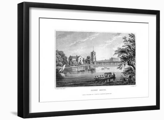 Putney Bridge, London, 1829-J Rogers-Framed Giclee Print