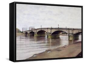 Putney Bridge-Isabel Hutchison-Framed Stretched Canvas