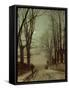 Putney Park Lane-John Atkinson Grimshaw-Framed Stretched Canvas