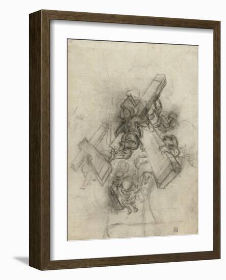 Putti Carrying the Cross, 1672-75-Gian Lorenzo Bernini-Framed Giclee Print