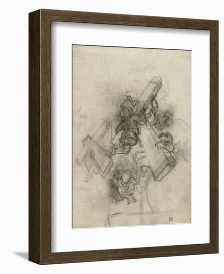 Putti Carrying the Cross, 1672-75-Gian Lorenzo Bernini-Framed Giclee Print