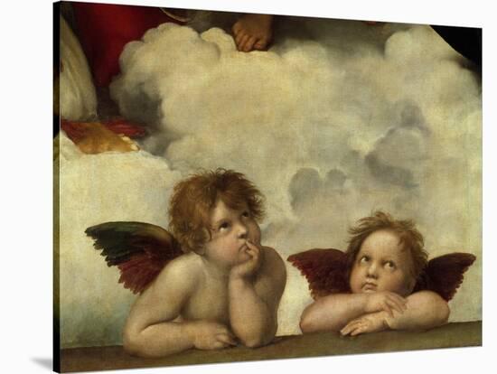 Putti, Detail from the Sistine Madonna-Raffael-Stretched Canvas