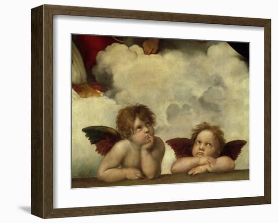 Putti, Detail from the Sistine Madonna-Raffael-Framed Giclee Print