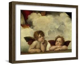 Putti, Detail from the Sistine Madonna-Raffael-Framed Giclee Print