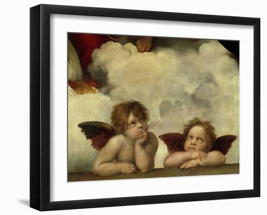 Putti, Detail from the Sistine Madonna-Raffael-Framed Giclee Print