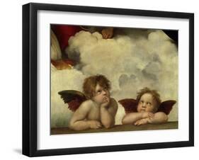 Putti, Detail from the Sistine Madonna-Raffael-Framed Giclee Print