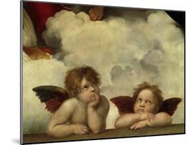 Putti, Detail from the Sistine Madonna-Raffael-Mounted Giclee Print