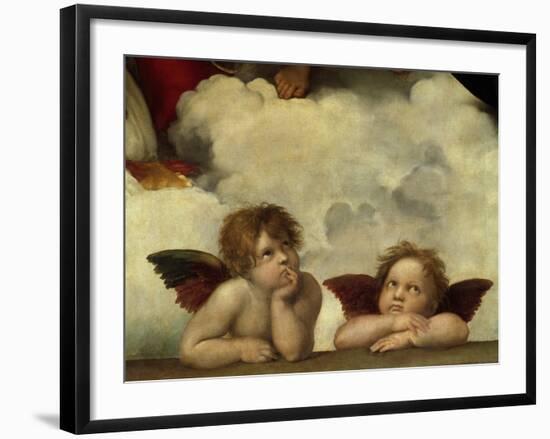 Putti, Detail from the Sistine Madonna-Raffael-Framed Giclee Print