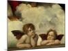 Putti, Detail from the Sistine Madonna-Raffael-Mounted Giclee Print