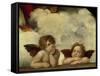 Putti, Detail from the Sistine Madonna-Raffael-Framed Stretched Canvas