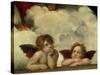 Putti, Detail from the Sistine Madonna-Raffael-Stretched Canvas