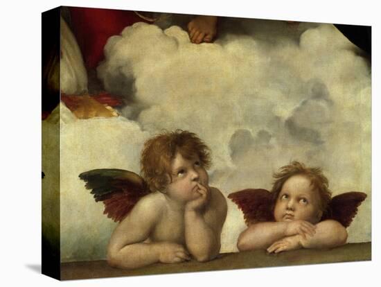 Putti, Detail from the Sistine Madonna-Raffael-Stretched Canvas