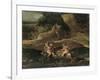 Putti Fighting on Goats-Nicolas Poussin-Framed Giclee Print
