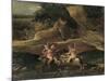 Putti Fighting on Goats-Nicolas Poussin-Mounted Giclee Print