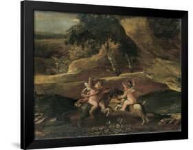 Putti Fighting on Goats-Nicolas Poussin-Framed Giclee Print