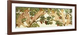 Putti Frolicking in a Vineyard-Phoebe Anna Traquair-Framed Premium Giclee Print