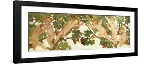 Putti Frolicking in a Vineyard-Phoebe Anna Traquair-Framed Premium Giclee Print