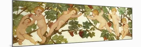 Putti Frolicking in a Vineyard-Phoebe Anna Traquair-Mounted Premium Giclee Print