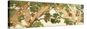 Putti Frolicking in a Vineyard-Phoebe Anna Traquair-Stretched Canvas