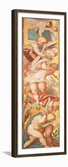 Putti Holding Priestly Emblems-Bernardino Campi-Framed Premium Giclee Print