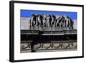 Putti with Garlands of Flowers, Frieze of Building in Treviso, Veneto, Italy-null-Framed Giclee Print