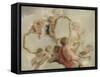 Putti with Mirrors-Jacob De Wit-Framed Stretched Canvas