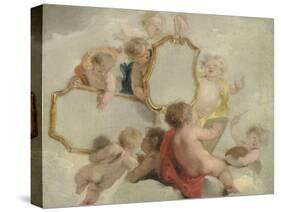 Putti with Mirrors-Jacob De Wit-Stretched Canvas