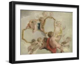 Putti with Mirrors-Jacob De Wit-Framed Art Print