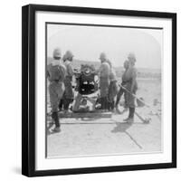 Putting a Shell into a Siege Train Gun at the Modder River, South Africa, Boer War, 1900-Underwood & Underwood-Framed Giclee Print